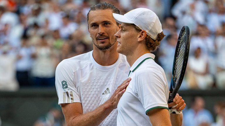 Alexander Zverev gratuliert Jannik Sinner zum Wimbledon-Triumph.