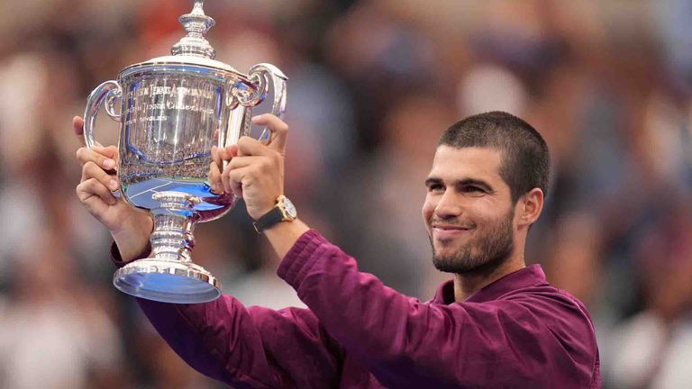 Carlos Alcaraz hat die US Open im vergangenen Jahr gewonnen.