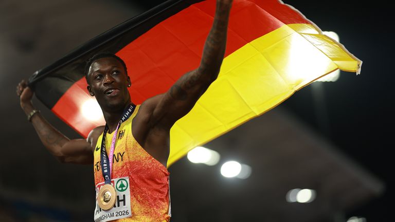 Owen Ansah holt über 200 Meter sensationell EM-Gold für Deutschland.