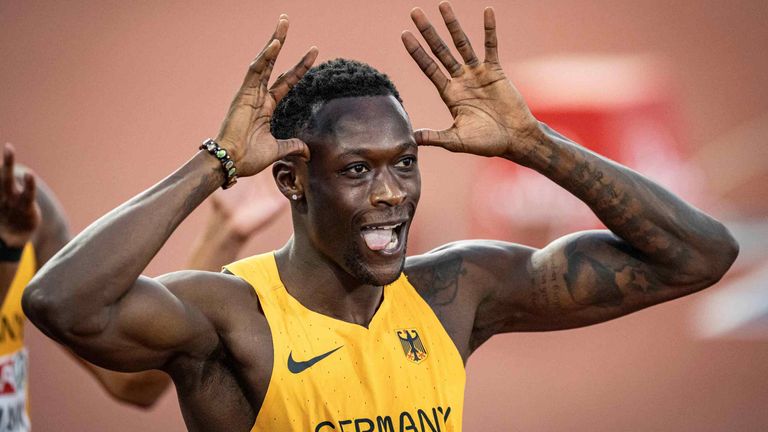 Owen Ansah gewinnt EM-Gold über 200 Meter.