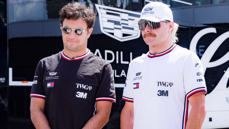 Das erfahrene Piloten-Duo bei Cadillac: Sergio Perez (l.) und Valtteri Bottas (r.).