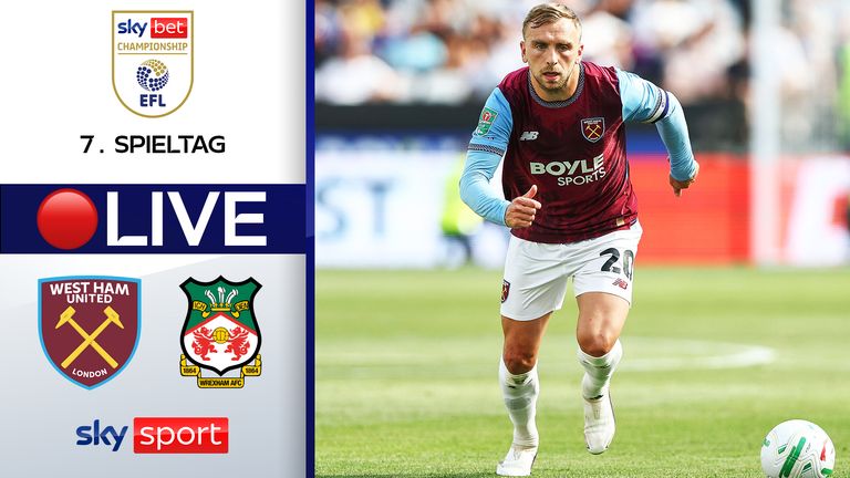 West Ham gegen Wrexham: Das EFL-Freitagsspiel läuft am 11. September 2026 live auf YouTube und skysport.de.