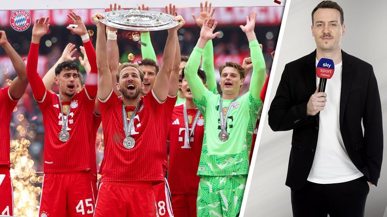 Gelingt dem FC Bayern München in der neuen Saison das Triple? Sky Sport Reporter Felix Fischer (r.) hält es für gut möglich.