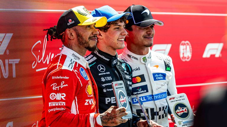Haben alle den WM-Titel als Ziel: Lewis Hamilton, Kimi Antonelli und Lando Norris (v.l.n.r.)