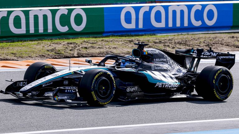 George Russell sichert sich im Mercedes in Zandvoort die Sprint-Pole. 