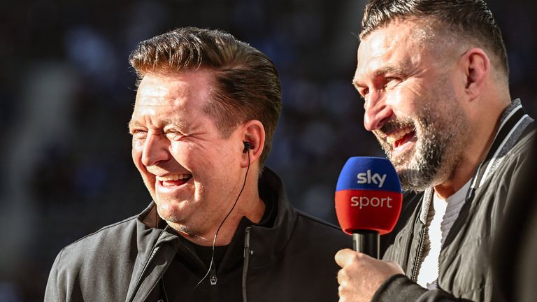 Sky Sport Experte Torsten Mattuschka (r.) traut Christian Titz und Hannover 96 eine gute Rolle in der anstehenden Zweitliga-Saison zu. 
