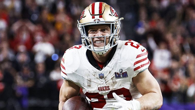 Christian McCaffrey schafft es in der NFL Top 100 2026 auf Platz sechs und verbessert sich damit um 67 Positionen.