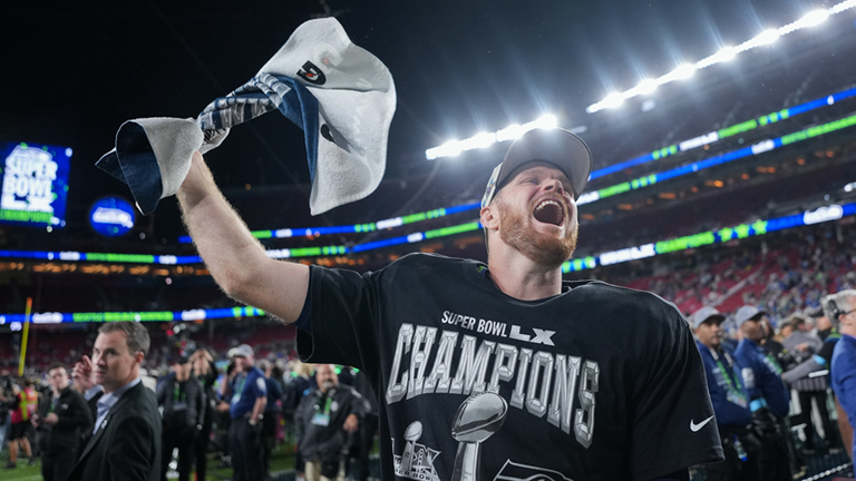 Seahawks Quarterback Sam Darnold gewann im Februar mit Seattle den Super Bowl. Die Seahwaks eröffnen die neue NFL-Saison gegen die Partiots.