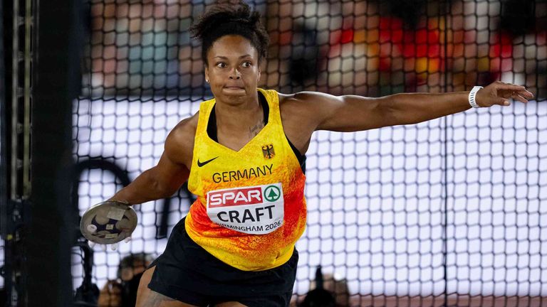 Shanice Craft gewinnt EM-Silber im Diskuswurf.