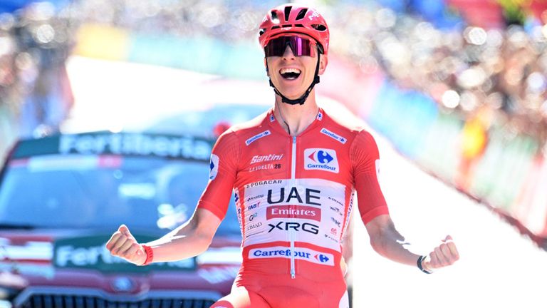 Tadej Pogacar gewinnt die sechste Etappe der Vuelta a Espana.