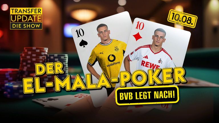 "Transfer Update - die Show" vom 10.08.2026: BVB erhöht El-Mala-Angebot! Bayern-Neuzugang fix – WM-Held mit PSG einig | Transfer Update