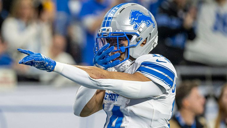 Der deutsche Wide Receiver der Detroit Lions Amon-Ra St. Brown ist beim NFL Top 100 Ranking der Spieler auf Platz 22 gewählt worden. 