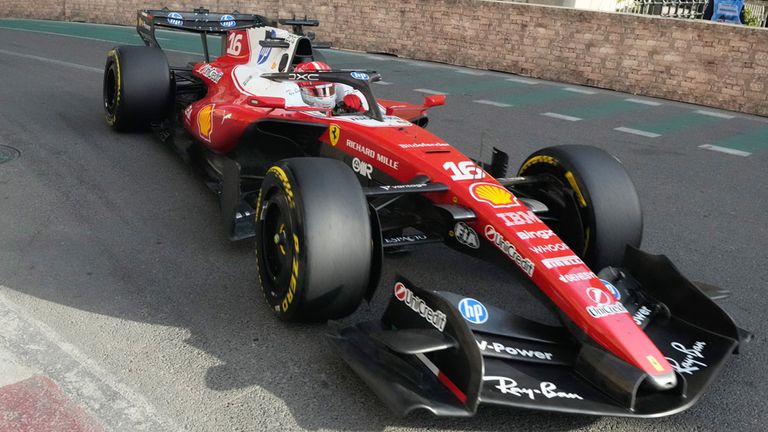 Charles Leclerc (Ferrari) in Baku.