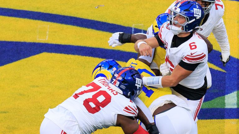 Jaxson Dart von den New York Giants droht eine lange Pause. 