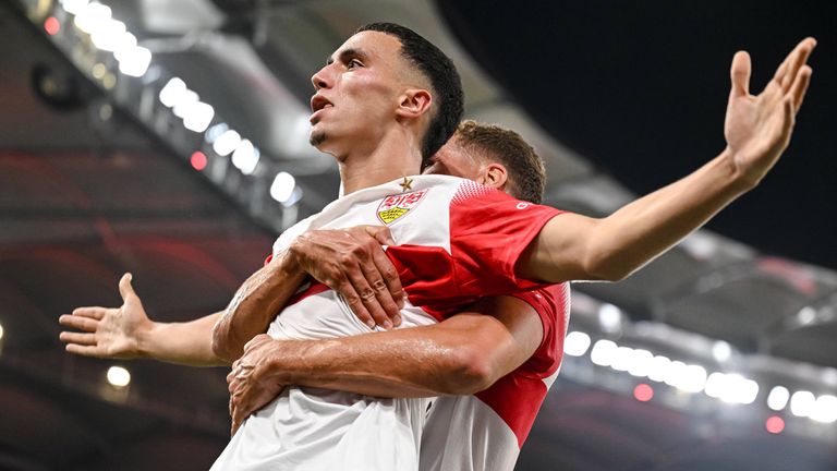 VfB-StarBilal El Khannouss sorgt mit seinem Traumsolo, das zum zwischenzeitlichen 1:0 geführt hat, für das Highlight des Spiels gegen Köln.