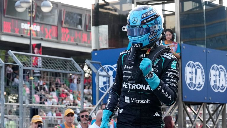 George Russell startet heute in Baku von der Pole Position. Kann er vorne bleiben und den Sieg holen? - Live ab 12:55 Uhr auf Sky Sport