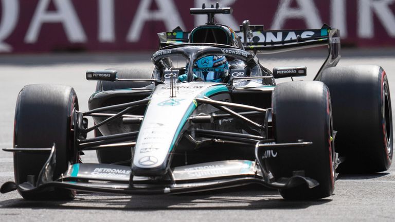 George Russell (Mercedes) in Baku.