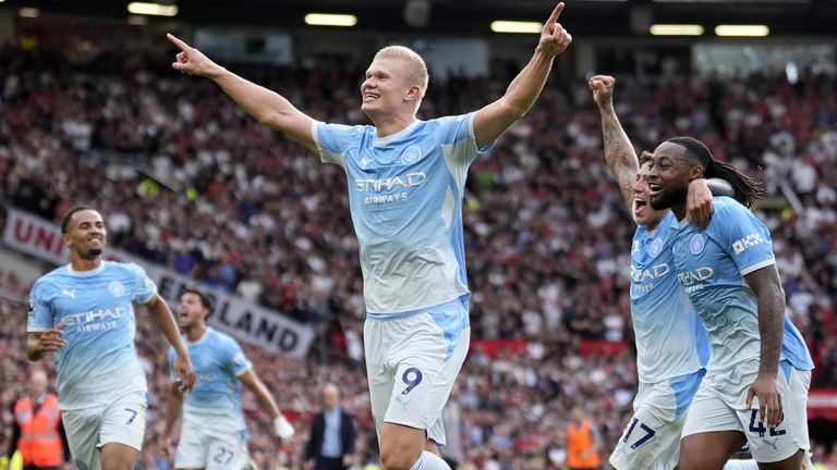 Auch eine lange Unterzahl kann Erling Haaland und Manchester City nicht von einem Derby-Sieg trennen.