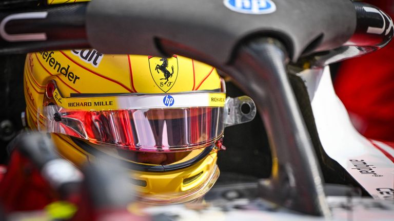 Ferrari-Pilot Lewis Hamilton hat große Ziele für das Heimrennen seiner Scuderia.