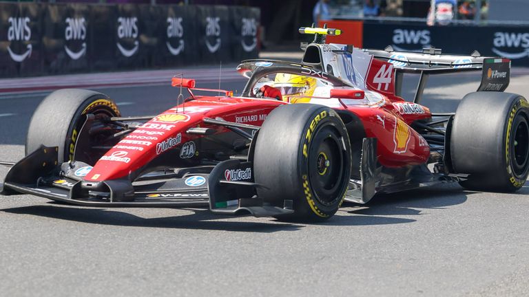 Lewis Hamilton (Ferrari) in Baku.