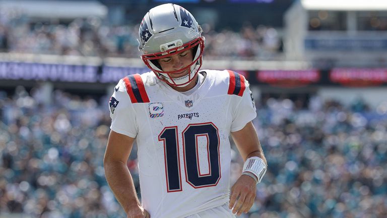 Drake Maye spielt mit den New England Patriots bislang eine enttäuschende Saison.