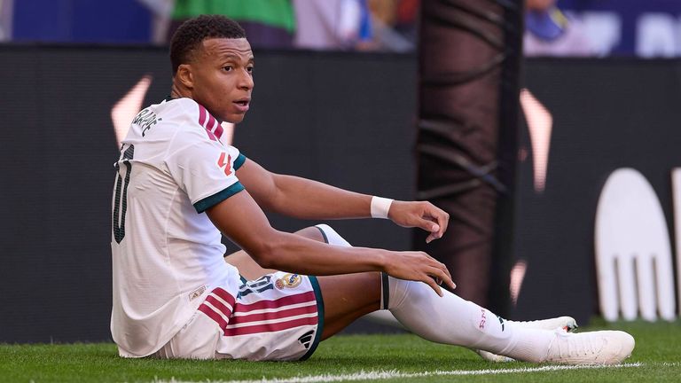 Kylian Mbappe musste mit seinen Madrilenen einen herben Rückschlag verkraften.