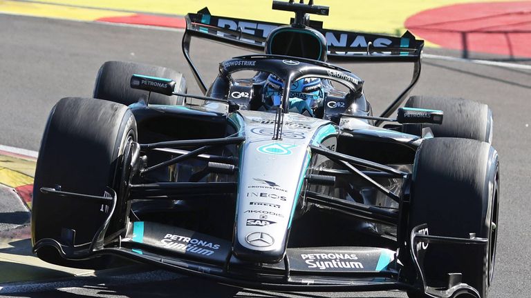 George Russell (Mercedes) in Baku.