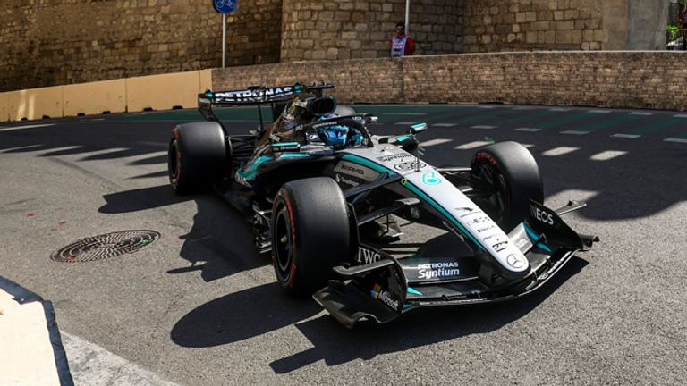 George Russell (Mercedes) in Baku.