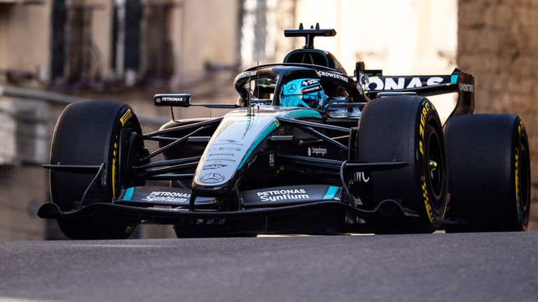 George Russell (Mercedes) in Baku.