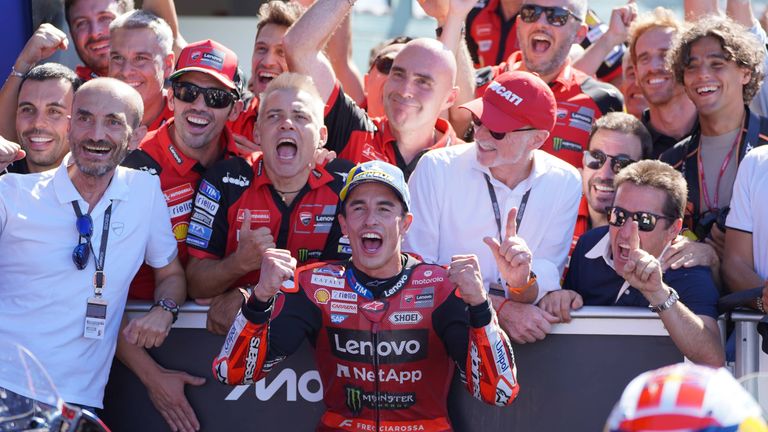 Marc Márquez (Ducati Lenovo Team) gewinnt das Rennen in San Marino. Am 20. September steht der Große Preis von Österreich an.