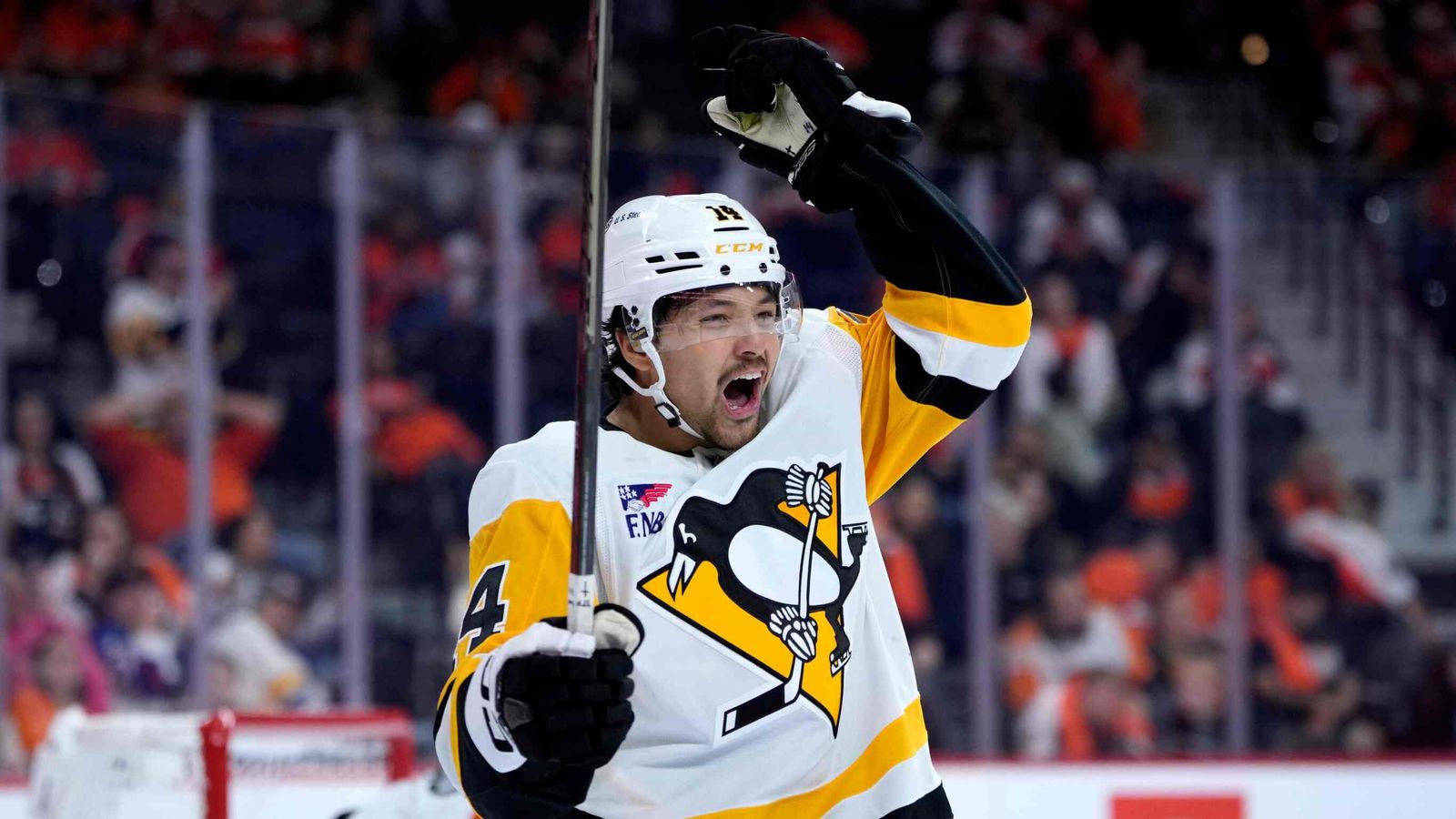 Image accompanying Sky Sport coverage of the Pittsburgh Penguins vs. Philadelphia Flyers.