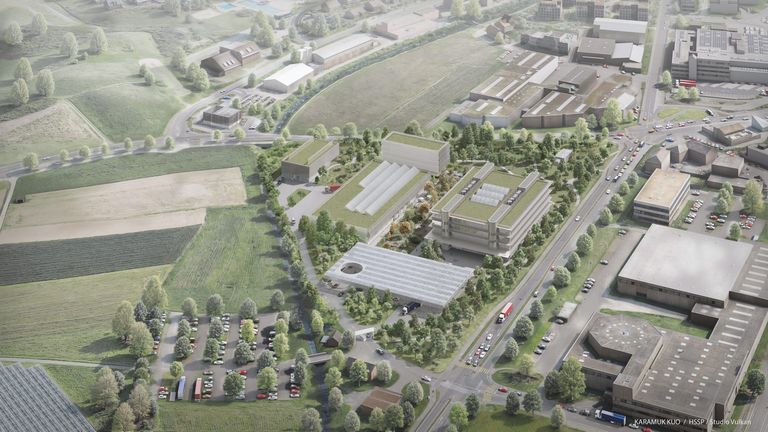 Der geplante Campus des Audi-F1-Teams in Hinwil. (Bildquelle: KARAMUK KUO / HSSP / STUDIO VULCAN)