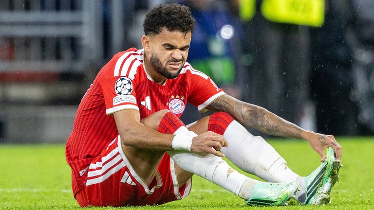 Bayern-Star Luis Diaz konnte das Spiel verletzungsbedingt nicht beenden.