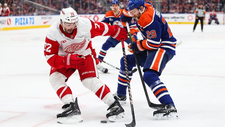 Leon Draisaitl gelingt gegen die Red Wings kein Treffer. 
