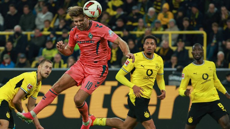 Bremen-Stürmer Niclas Füllkrug schockte sein altes Team beim Bundesligaspiel spät. 
