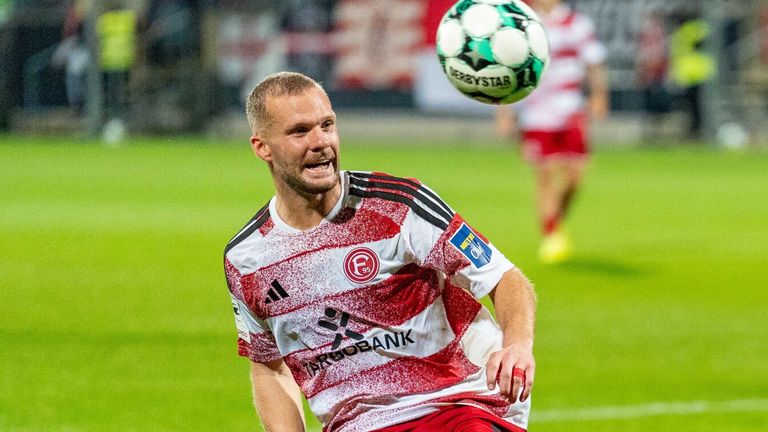 Eric Hottmann beschert Fortuna Düsseldorf einen später Sieg in Münster. 