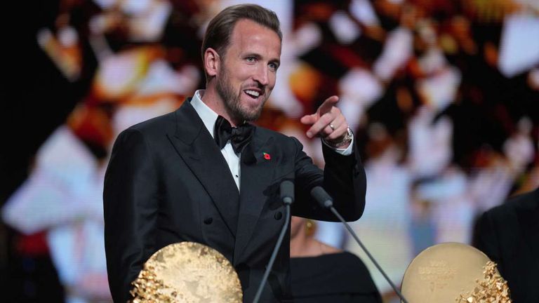 Harry Kane war der strahlende Sieger bei der Ballon d'Or-Verleihung.