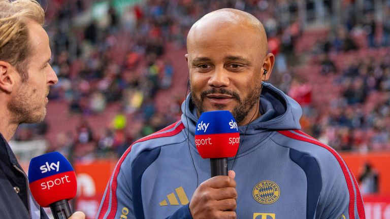 Bayern-Trainer Vincent Kompany kannte das BVB-Ergebnis nicht.