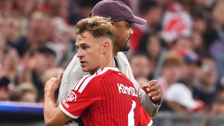 Einen Tag vor dem CL-Kracher gegen den FC Arsenal steht noch nicht fest, ob Trainer Vincent Kompany und Joshua Kimmich mitwirken können.