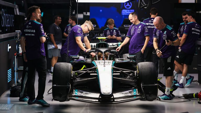 Mercedes brachte nur eine Auto mit dem neuen Aero-Update nach Singapur mit.