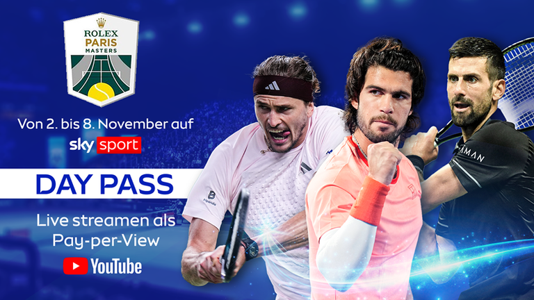 Ab 2. November gibt es die Rolex Paris Masters als Pay-per-View-Event live auf YouTube. 