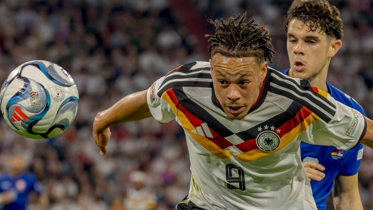 Derry Scherhant lief gegen Serbien erstmals für Deutschland auf. 