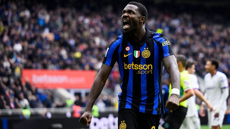 Marcus Thuram bejubelt sein Tor für Inter Mailand.