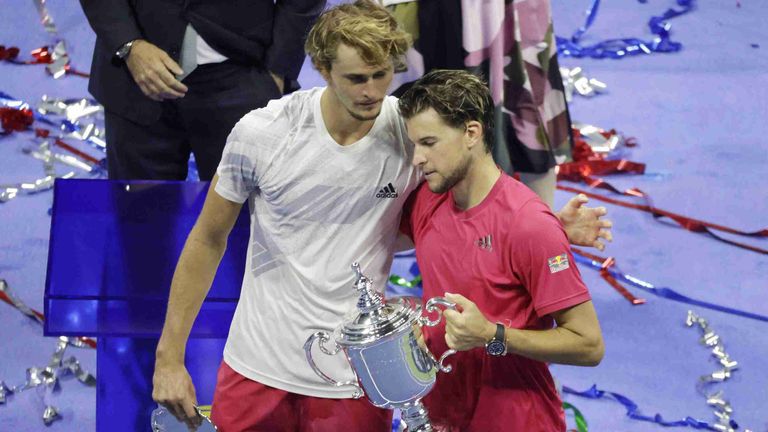 PLATZ 7: US Open 2020 - Zum ersten Mal steht Zverev in einem Grand-Slam-Finale. Gegen Thiem verspielt er eine 2:0-Satzführung.